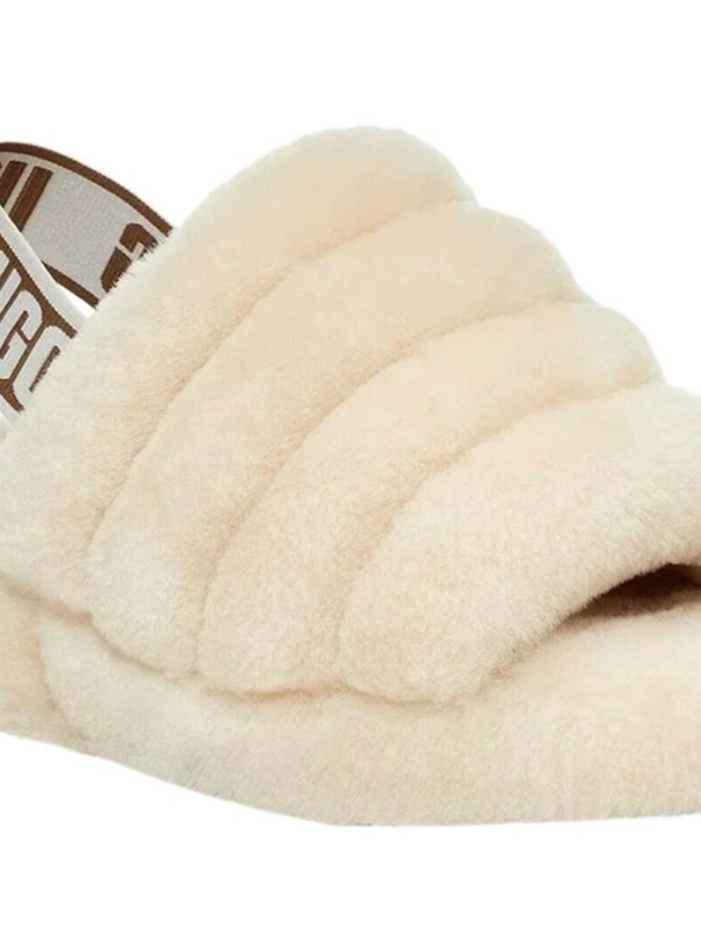 UGG FLUFF YEAH SLIDE NATURAL  size 5